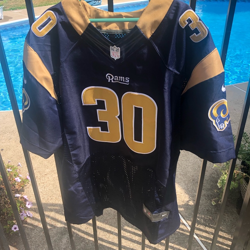 Los Angeles Rams Nike On Field Jersey #30 Gurley II Navy Blue Mens Size 52 2XL